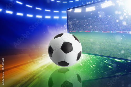 Live television broadcast of soccer match © IgorZh