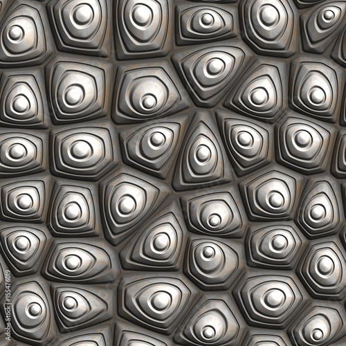 Abstract metal ornament background generated. Seamless pattern.