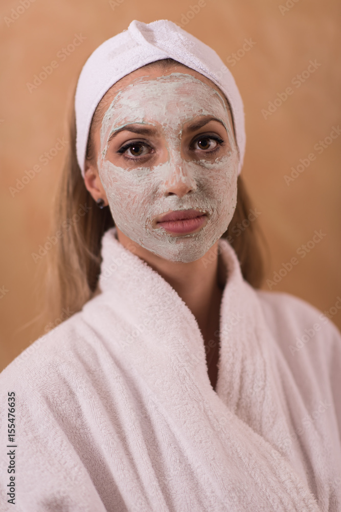 Spa Woman applying Facial Mask Spa Woman applying Facial Mask