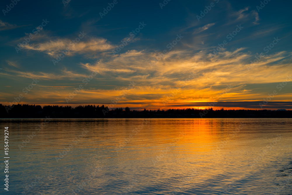 Obraz premium Sunset Olympia Washington