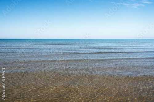 Clear sky and clear Baltic sea.