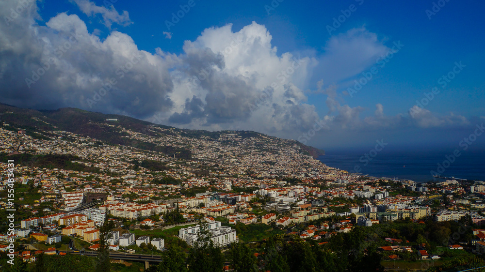 Madeira - City of Funchal from Miradouro Pico de Boloces