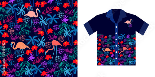 Hawaiian shirt design.