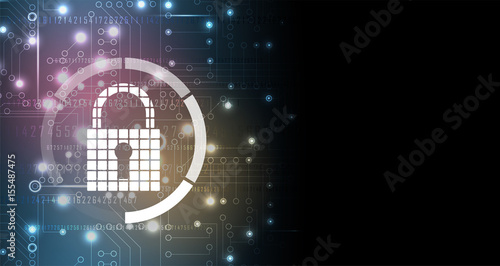Cybersecurity and information or network protection. Future technology web services for business and internet project