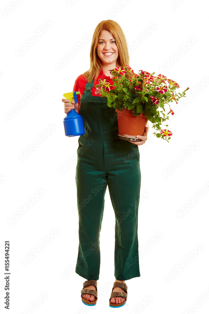 Frau als Gärtner oder Floristin StockFoto Adobe Stock