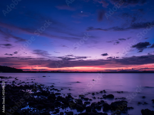 twilight at the rock beach