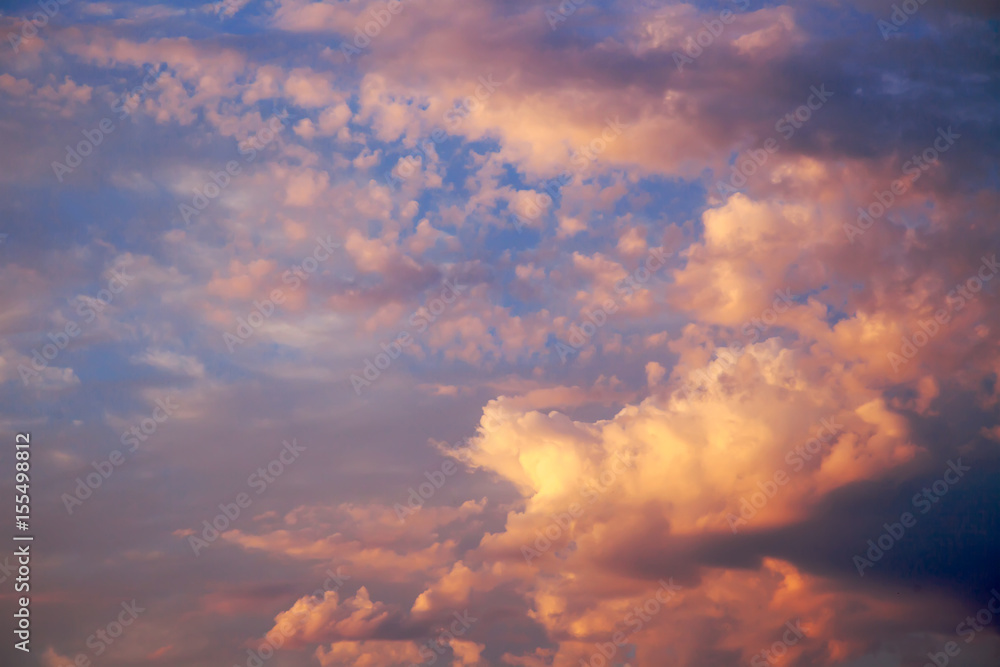 Fototapeta premium incredibly beautiful sunset, clouds at sunset, colorful sunset