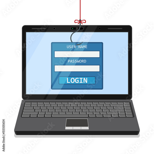 Phishing via internet.