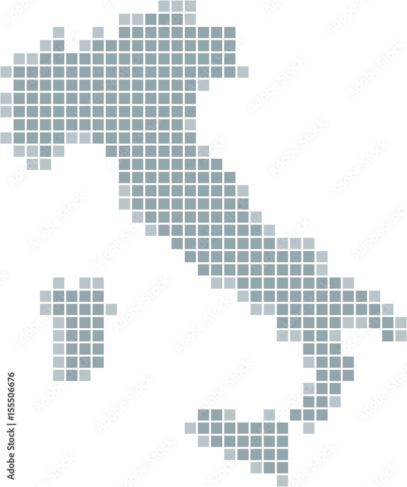 Carte de l'italie pixel