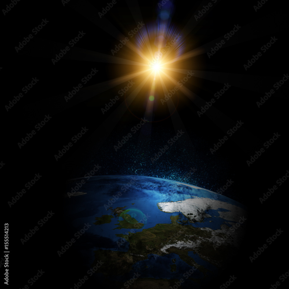 Fototapeta premium Beautiful earth in space