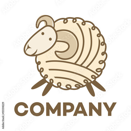 Sheep and wool logo