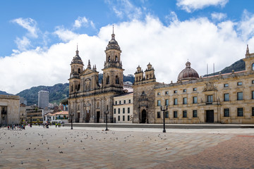 Fototapete Südamerika Bolivar Platz und Kathedrale Bogota  © diegograndi