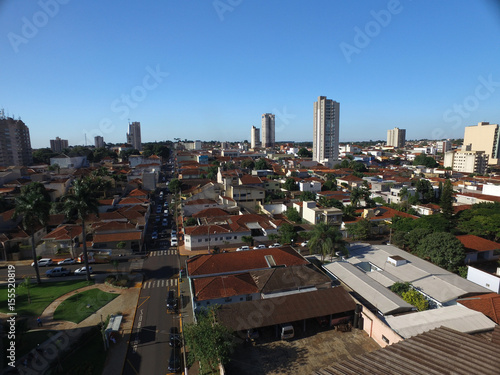 Aerial view in Sertaozinho city, Sao Paulo, Brazil photo