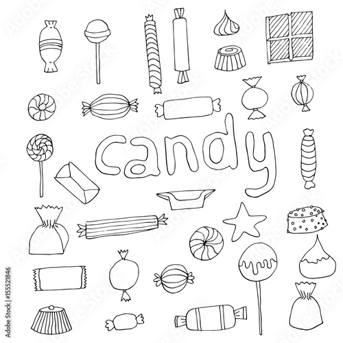 hand drawn candy set