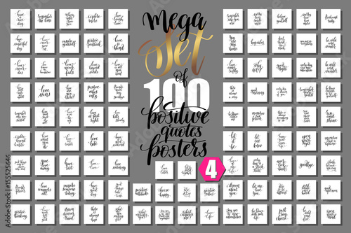 set of 100 positive quotes posters about love and life