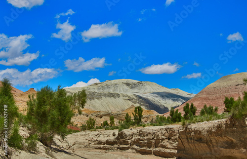 Takyr in Aktau mountains in Altyn-Emel National Park, Kazakhstan