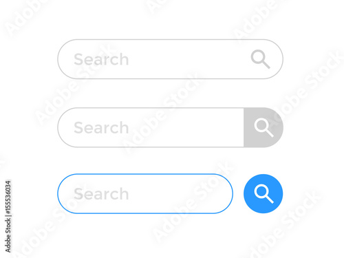 Search bar web page internet browser element vector icons template