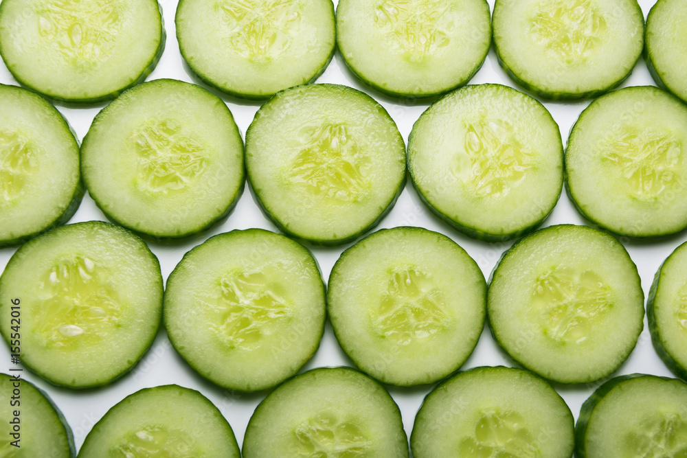 Fresh Cucumber Slice Design Background Fresh Cucumber Slice Design Background