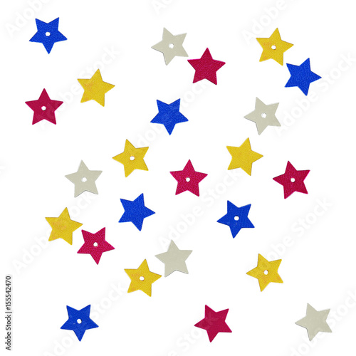 Scattered colorful star sha...