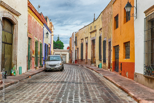 The streets of Queretaro, Mexico in the early morning