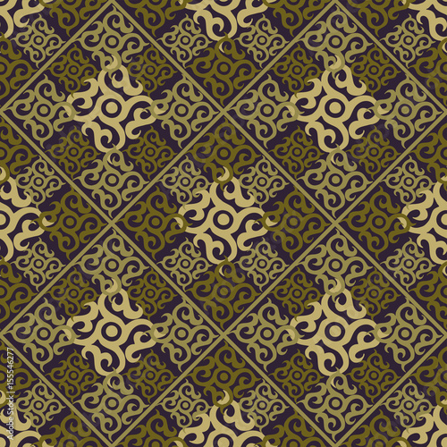Arabic pattern vector - decorative fabric texture. Tileable ornamental background