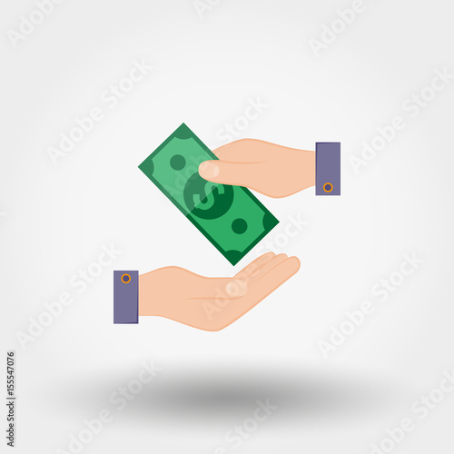 Transfer money from hand to hand.
