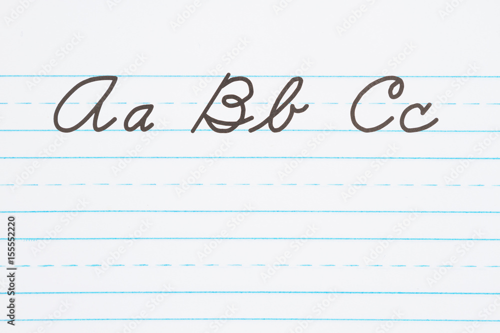 Photography Learning to write cursive lettering
