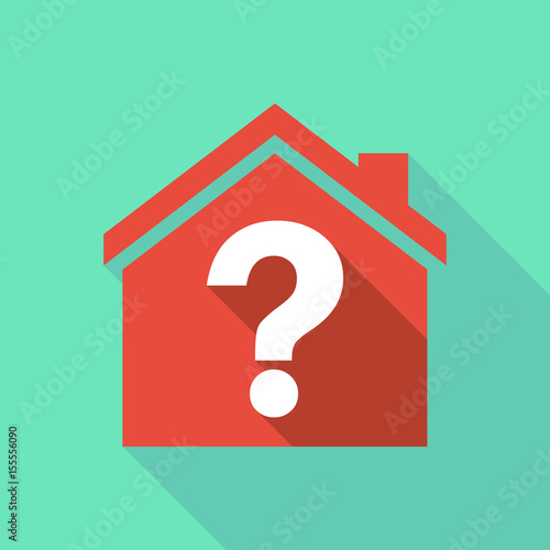 Long shadow house with a question sign