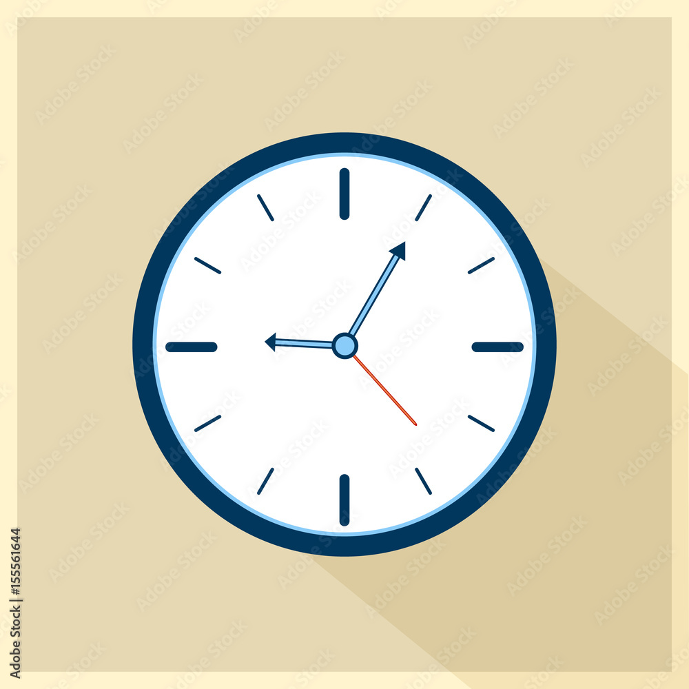 clock retro flat style vecor clock retro flat style vecor