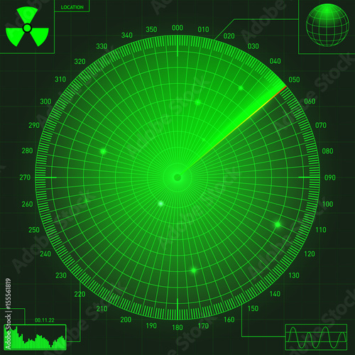 radar abstract icon symbol vector illustration