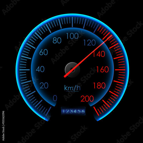 Modern Speedometer Interface clock speedo