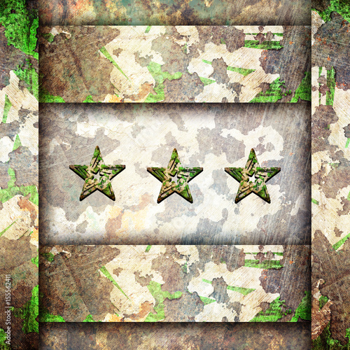 Abstract star on military background photo