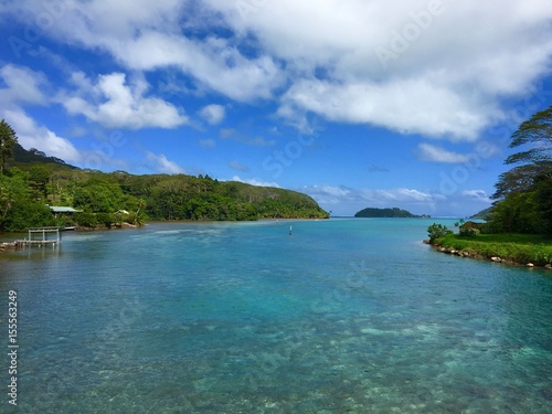 View at the coast of Huahine Iti at the Maroe bridge, Huahine, Tahiti, French Polynesia © Thorsten