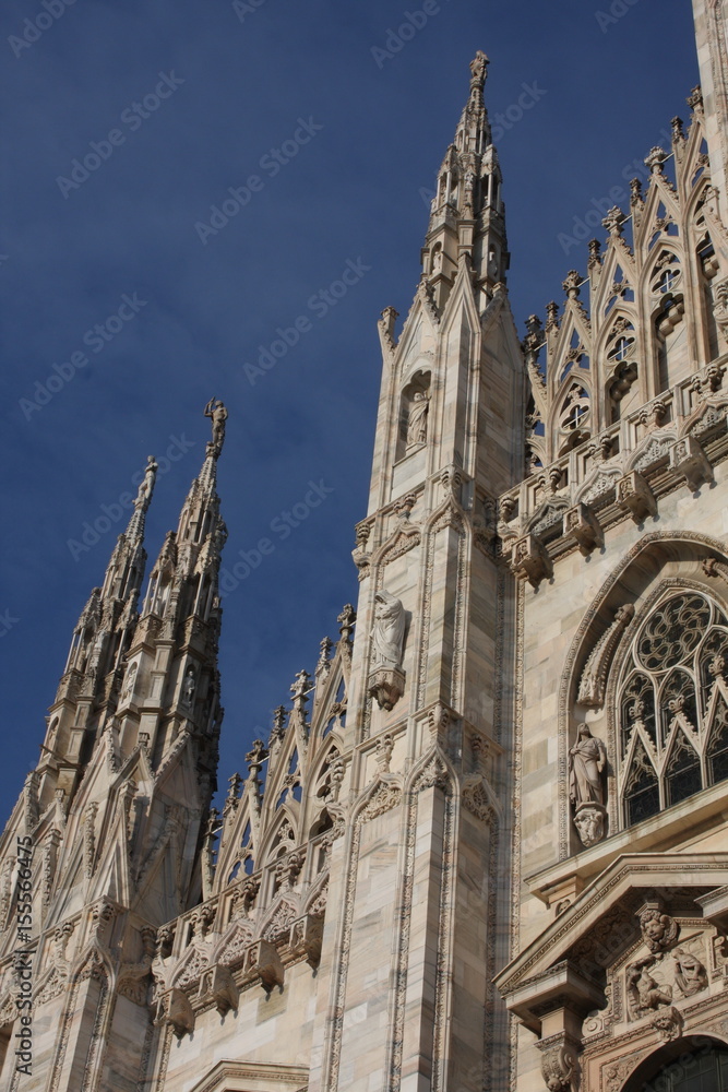 Details on Duomo Milan Cathedral in Italy
