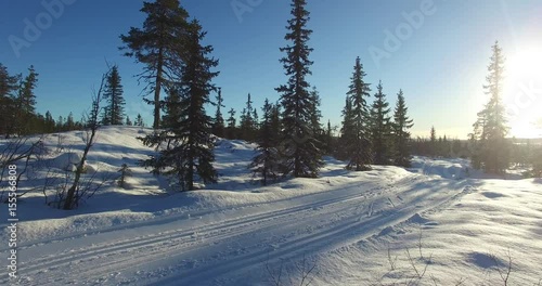 Winter Landscape from Ryskdalen Trysil Norway photo