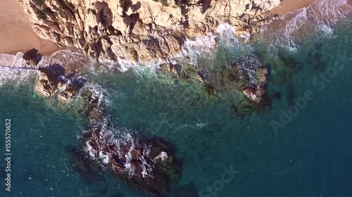 Aerial view of coast Tossa de Mar, Cala Giverola  photo