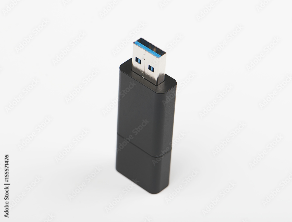 Close-up of a pendrive on white background. Isolated. Close-up of a pendrive on white background. Isolated.