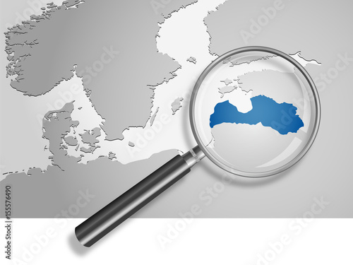 Landkarte *** Europa Lettland
