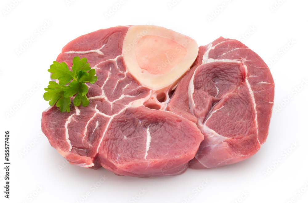 Veal steak isolated on the white background. Veal steak isolated on the white background.