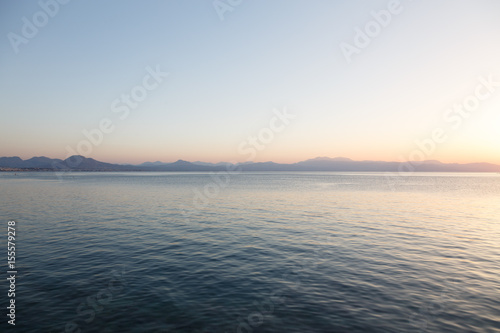Sunset from Loutraki beach, Gulf of Corinth, Greece