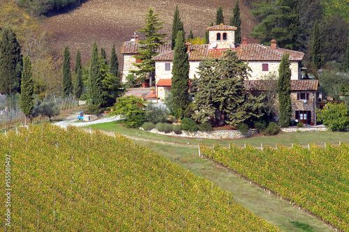 On of the many unidentified villas in Rada  Tuscany  Italy
