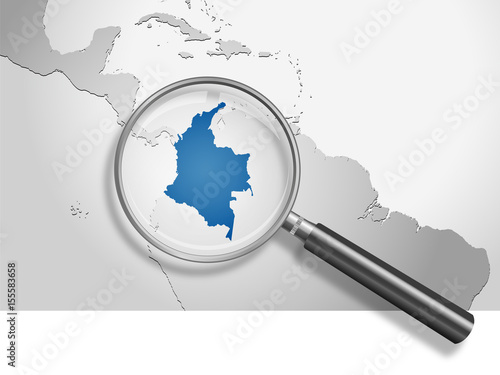 Landkarte *** Südamerika Kolumbien
