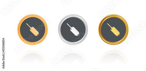Autoschlüssel - Bronze, Silber, Gold Buttons