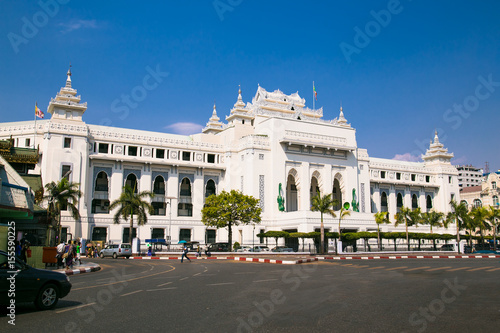 Obraz na płótnie City Hall in Yangon, Myanmar w salonie