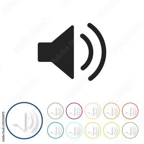 Bunte 3D Buttons - Ton Lautstärke