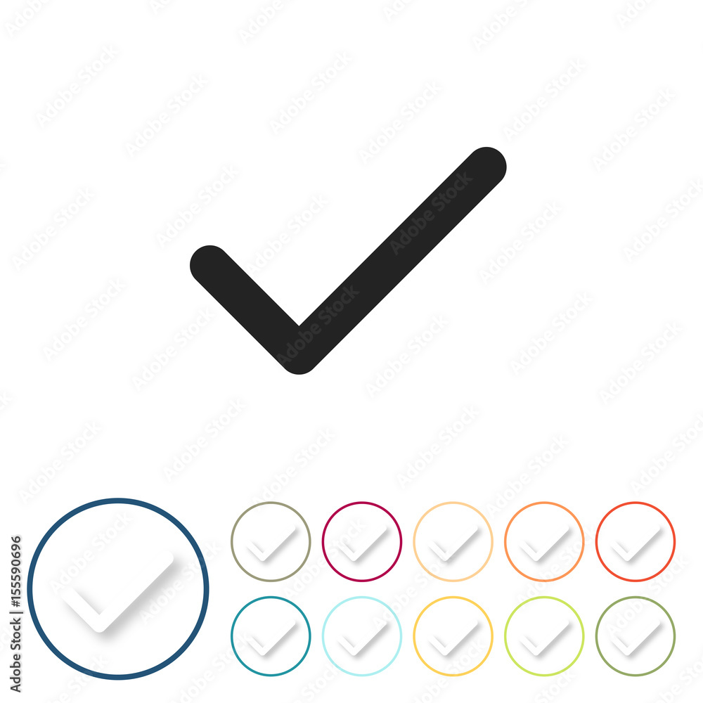 Bunte 3D Buttons - Haken Bunte 3D Buttons - Haken