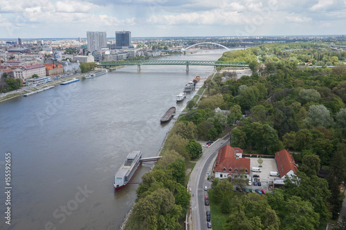 Photography View of Bratislava from the UFO Bridge