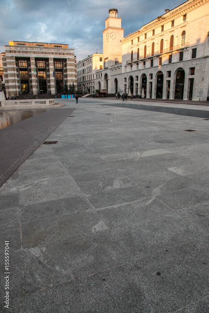 The panorama of Piazza della Vittoria square.