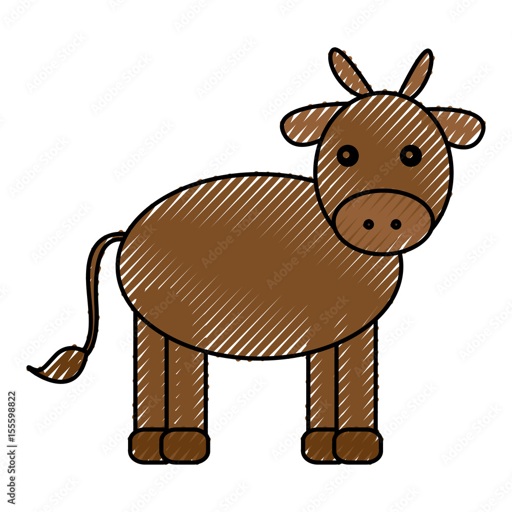 cute ox manger character vector illustration design cute ox manger character vector illustration design