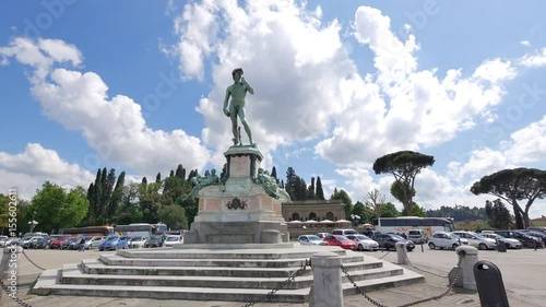 Sculpture of David in Piazzale Michelangelo, Florence, Tuscany, Italy, May 2017  photo